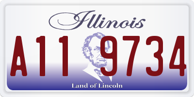 IL license plate A119734