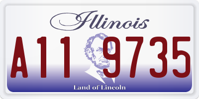 IL license plate A119735