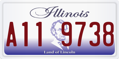 IL license plate A119738