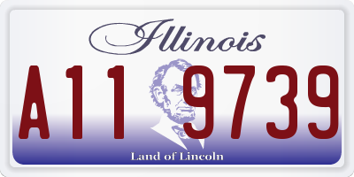 IL license plate A119739
