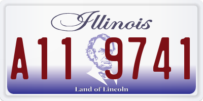 IL license plate A119741