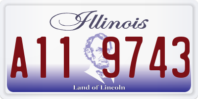 IL license plate A119743