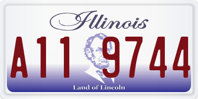 IL license plate A119744