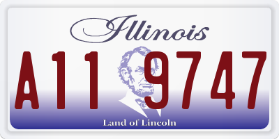 IL license plate A119747