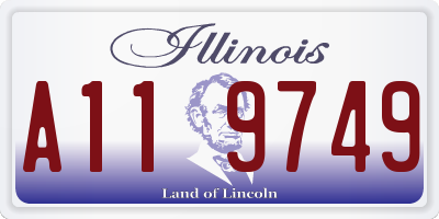 IL license plate A119749