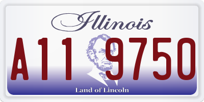 IL license plate A119750