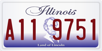 IL license plate A119751