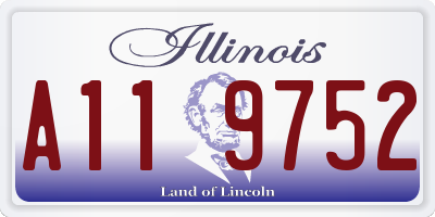 IL license plate A119752