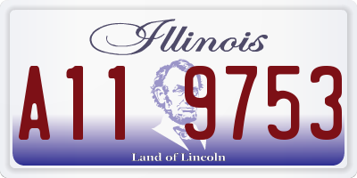 IL license plate A119753