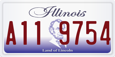 IL license plate A119754