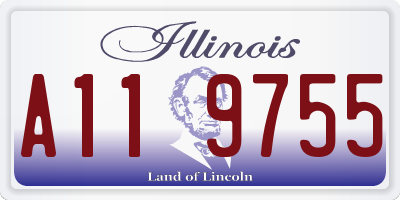 IL license plate A119755