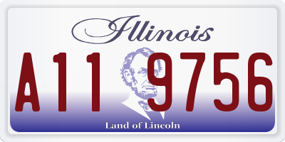 IL license plate A119756