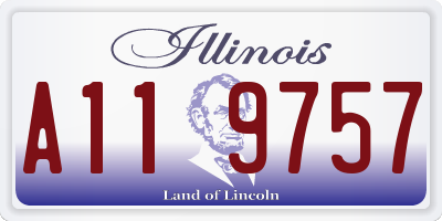IL license plate A119757