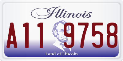 IL license plate A119758