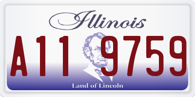 IL license plate A119759