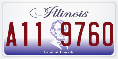 IL license plate A119760