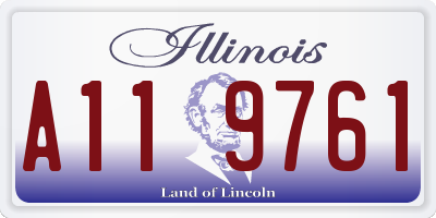 IL license plate A119761