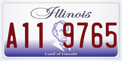 IL license plate A119765