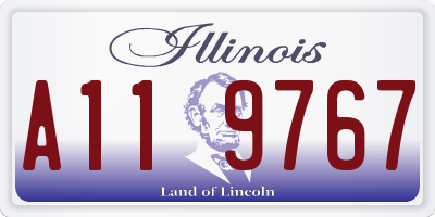 IL license plate A119767