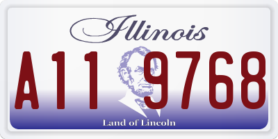 IL license plate A119768