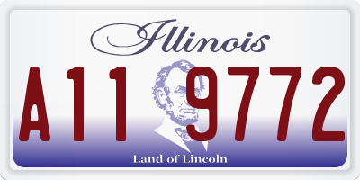 IL license plate A119772