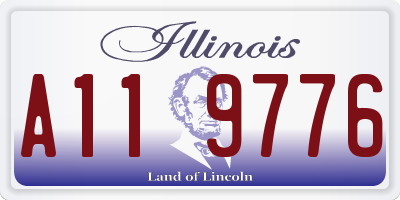 IL license plate A119776