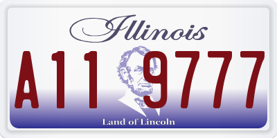 IL license plate A119777