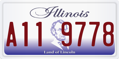 IL license plate A119778