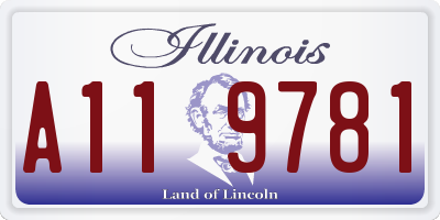 IL license plate A119781