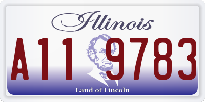 IL license plate A119783