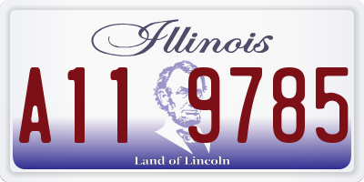 IL license plate A119785