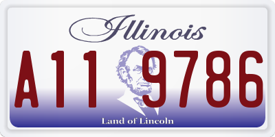 IL license plate A119786