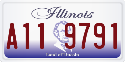 IL license plate A119791
