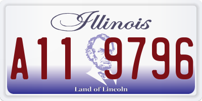IL license plate A119796