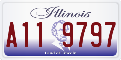 IL license plate A119797