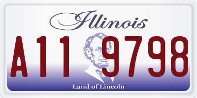 IL license plate A119798