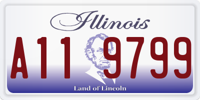 IL license plate A119799