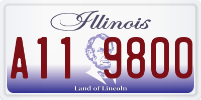 IL license plate A119800