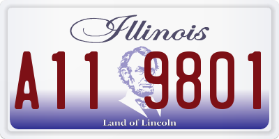 IL license plate A119801