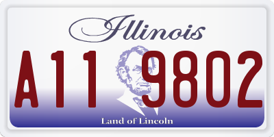 IL license plate A119802