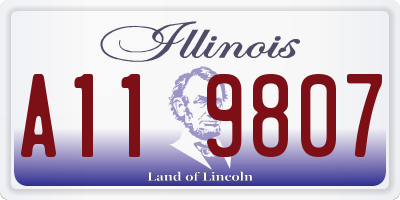 IL license plate A119807