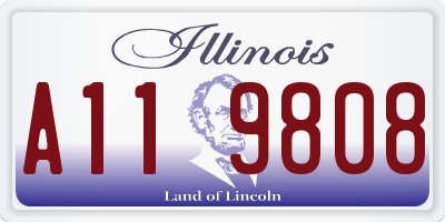 IL license plate A119808