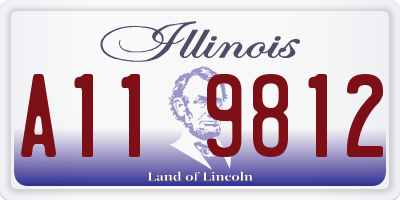 IL license plate A119812