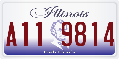 IL license plate A119814