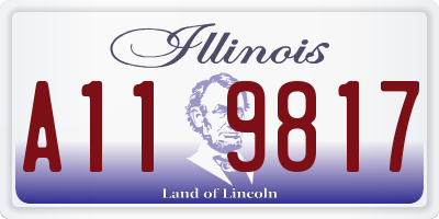 IL license plate A119817