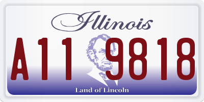 IL license plate A119818