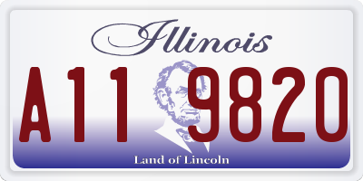 IL license plate A119820