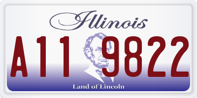 IL license plate A119822