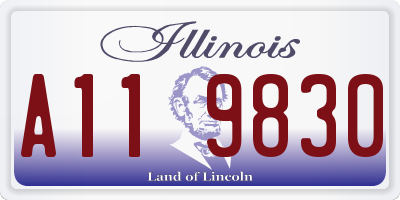 IL license plate A119830