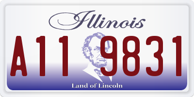 IL license plate A119831